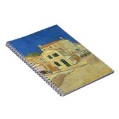 Vintage Van Gogh Gele Huis Blauwe Lucht Schilderij Notitieboek (Rechterzijde)