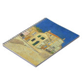 Vintage Van Gogh Gele Huis Blauwe Lucht Schilderij Notitieboek (Linkerzijde)