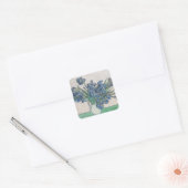 Vintage Van Gogh Irises Vierkante Sticker (Envelop)