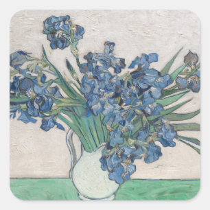 Vintage Van Gogh Irises Vierkante Sticker