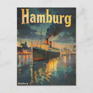 Vintage van hamburg briefkaart