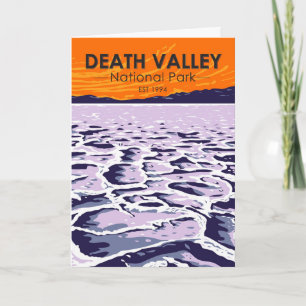 Vintage van het Nationaal Park Death Valley Kaart