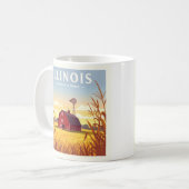 Vintage van Illinois Koffiemok (Voorkant links)