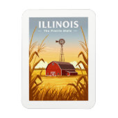 Vintage van Illinois Magneet (Verticaal)