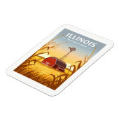 Vintage van Illinois Magneet (Linkerzijde)