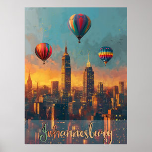 Vintage van Johannesburg Poster