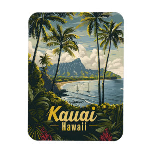 Vintage van Kauai Hawaii Magneet