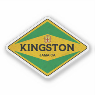 Vintage van Kingston Jamaica Sticker
