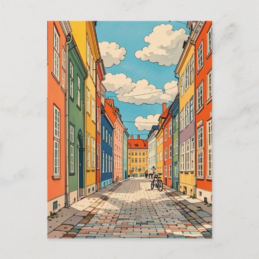 Vintage van Kopenhagen Briefkaart (Voorkant)