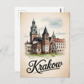 Vintage van Krakau Briefkaart (Voorkant / Achterkant)