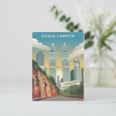 Vintage van Kuala Lumpur Briefkaart (Staand voorkant)
