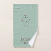 Vintage Van Life Sage Calme Côtière (Serviette à main)