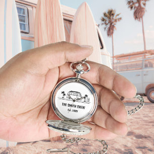 Vintage Van Life Surfer Crew Heren Horloge