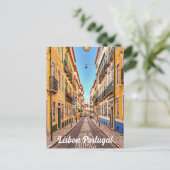 Vintage van Lissabon Briefkaart (Staand voorkant)