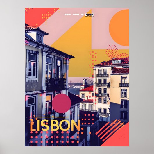 Vintage van Lissabon Kunst Poster (Voorkant)