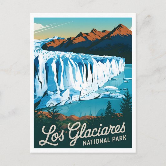 Vintage van Los Glaciares Briefkaart (Voorkant)