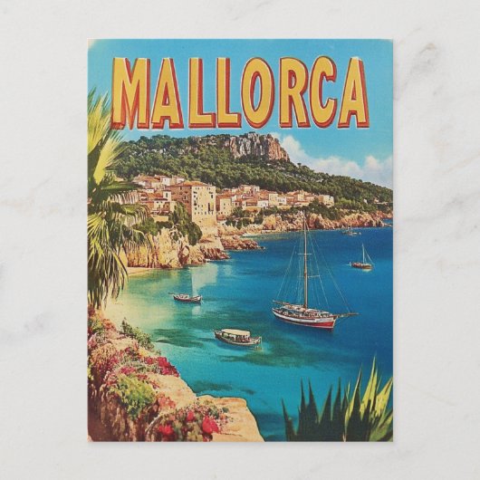 Vintage van Mallorca Briefkaart (Voorkant)