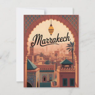 Vintage van Marrakech Briefkaart