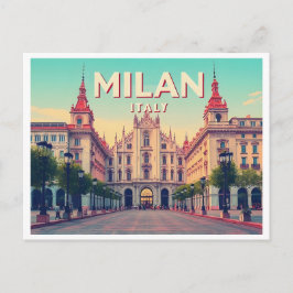 VINTAGE VAN MILAAN BRIEFKAART