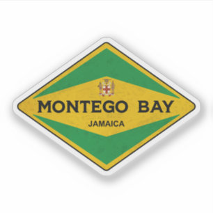 Vintage van Montego Bay Jamaica Sticker