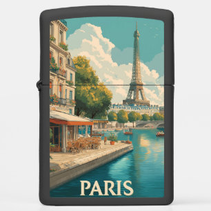 Vintage van Parijs: Eiffeltoren & Seine Café