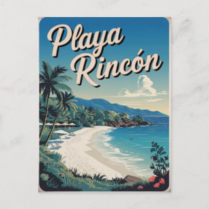 Vintage van Playa Rincón Dominicaanse Republiek Briefkaart