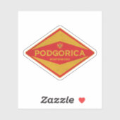Vintage van Podgorica Montenegro Sticker (Vel)