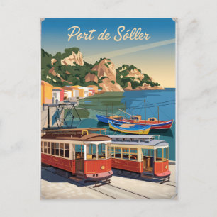Vintage van Port de Soller Mallorca Briefkaart
