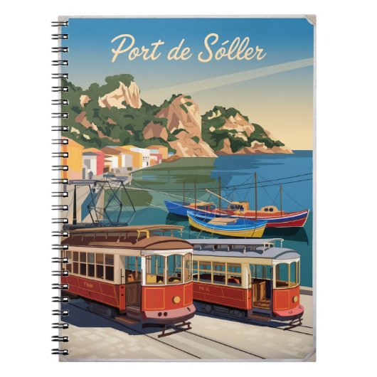 Vintage van Port de Soller Mallorca Notitieboek (Voorkant)