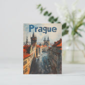 Vintage van Praag Briefkaart (Staand voorkant)
