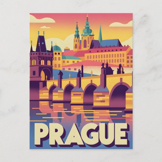 Vintage van Praag Briefkaart (Voorkant)