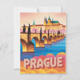 Vintage van Praag Briefkaart