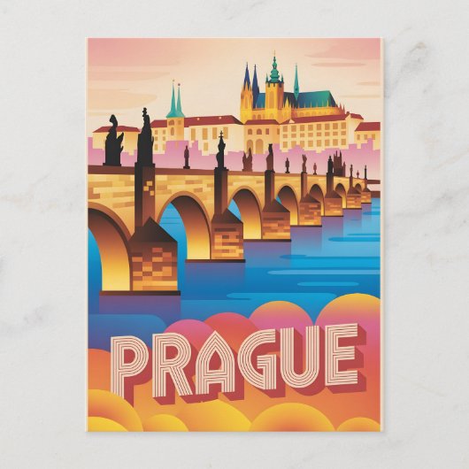 Vintage van Praag Briefkaart (Voorkant)