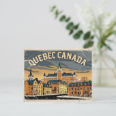 Vintage van Quebec, Canada Briefkaart (Staand voorkant)