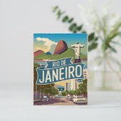 Vintage van Rio de Janeiro Briefkaart (Staand voorkant)