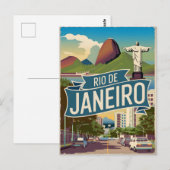 Vintage van Rio de Janeiro Briefkaart (Voorkant / Achterkant)