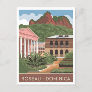 Vintage van Roseau Dominica Briefkaart