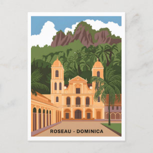 Vintage van Roseau Dominica Briefkaart