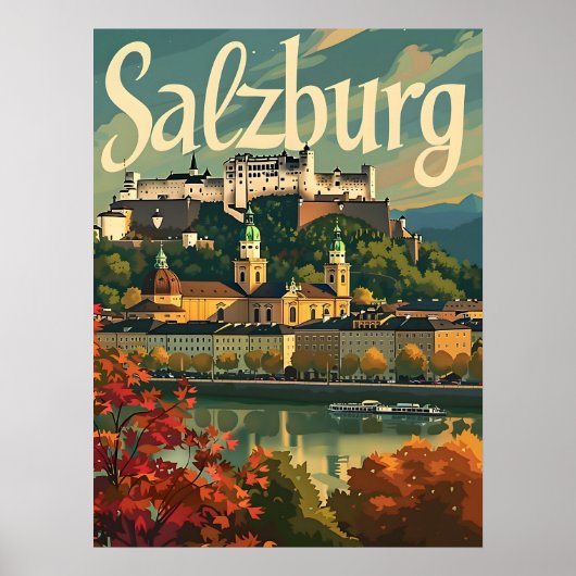 Vintage van Salzburg Poster (Voorkant)