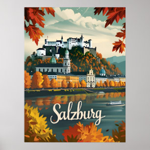 Vintage van Salzburg Poster