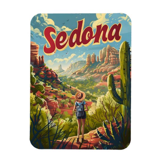 Vintage van Sedona Arizona Magneet (Verticaal)