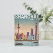 Vintage van Shanghai Briefkaart (Staand voorkant)