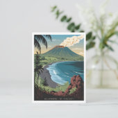 Vintage van Soufrière Saint Vincent Briefkaart (Staand voorkant)