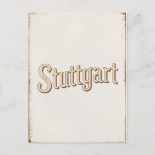 Vintage van Stuttgart Briefkaart