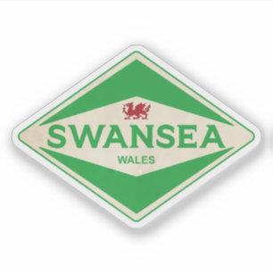 Vintage van Swansea Wales Sticker