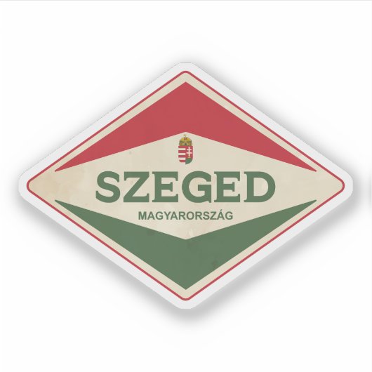Vintage van Szeged Sticker (Voorkant)