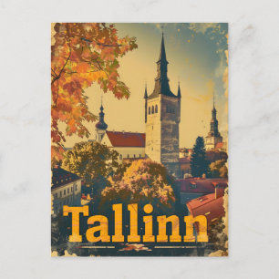Vintage van Tallinn Briefkaart
