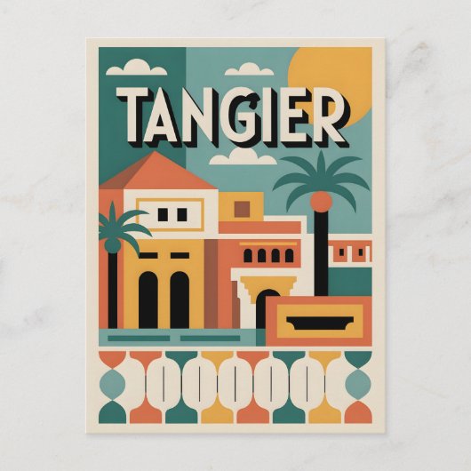 Vintage van Tanger Briefkaart (Voorkant)