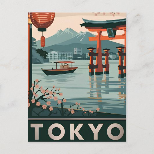 Vintage van Tokio Briefkaart (Voorkant)