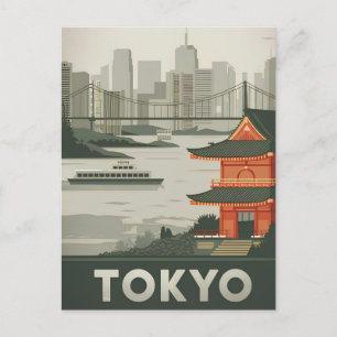Vintage van Tokio Briefkaart